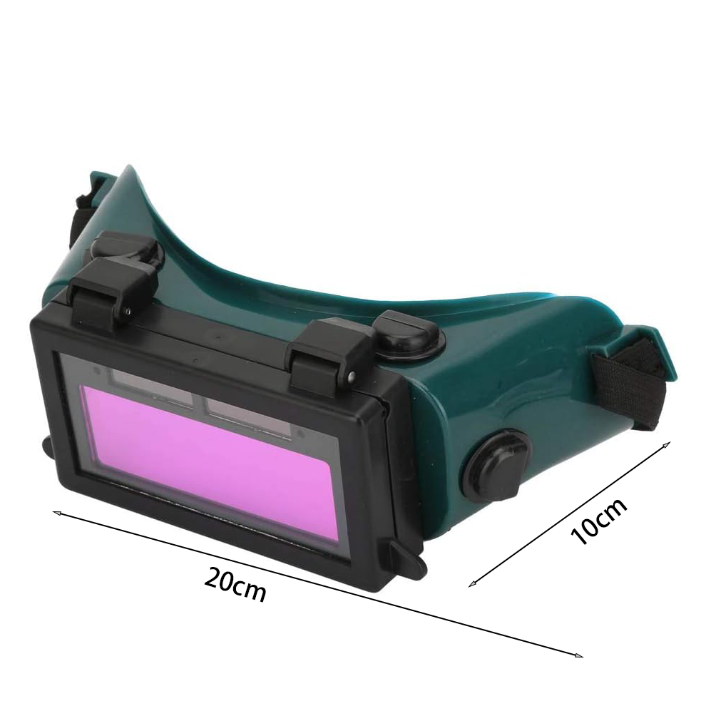 Welding Goggles Auto Darkening, Solar Powered Welder Eye Mask With Auto-Darkening Filter Adjustable Anti-Ultraviolet Protection For Construction Site 9128293328555