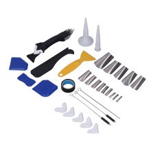 Veelzijdige kitset, siliconenkit voor een gladde afwerking in uw keuken en badkamer, plastic kitgereedschap met brede handvatten