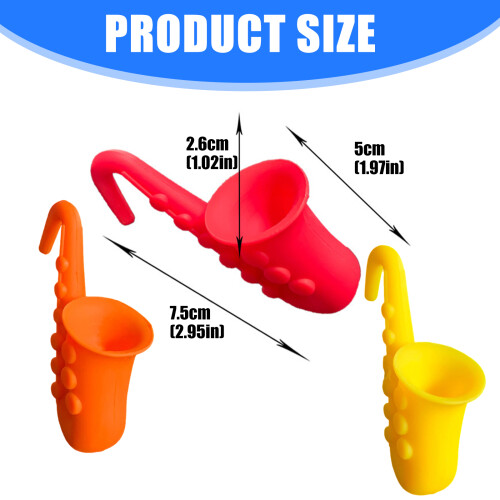 3Pcs Universal Silicones Pot Lid Lifter Saxophone Shape For 2