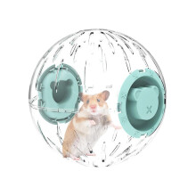 RunAbout Exercise Ball for Pets, Comfortable Stress Relief, Hamster Ball, Breathable, Transparent, Pet Training Wheel for Pet Gerbils, Green L