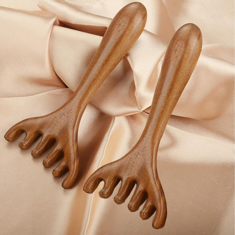 Unisex Scalp Massage Comb, Meridian Comb, Deer Antlers, Wide Tooth, 6Claw Massage Comb, Stress Relief