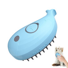 Pet steam comb, steaming cat brush, 4in1 water cat, quiet pet comb, dog grooming accessories, indoor massage tool in indoor blue