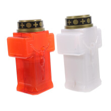 Pack of 2 Electronic Candle Memorial Lantern Grave Candle Flameless Prayer