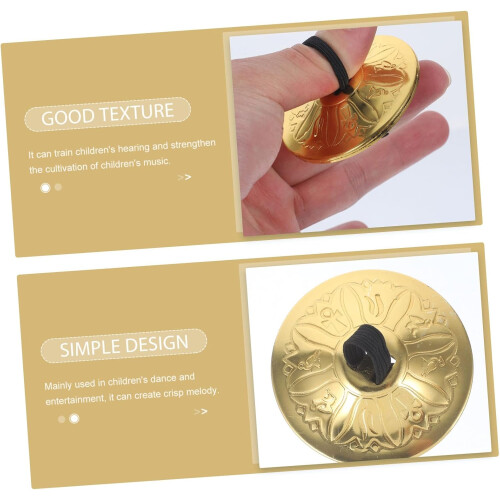 belly dance accessories, performance props, finger cymbals gold, small copper instruments 2