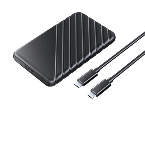 Externes USB3.0-Festplattengehäuse,-Schwarzes USB C auf USB C