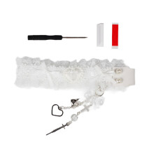 Lace Fabric Keyboard Strap Rope Lanyard For-Pure white color
