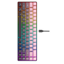 Spill Resistant Wireds Keyboards 68 Key Frame 25-Gradient pink