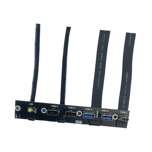 PC-Gehäuse Front-IO-Modul 5 USB-Port einschließlich USB-Schwarz