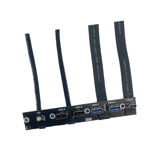 PC-Gehäuse Front-IO-Modul 5 USB-Port einschließlich USB-Schwarz