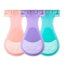 3 x razor blades, women's razor, women's razor, extra smooth women's razor, compact women's razor for travel, round handle, green, purple, pink