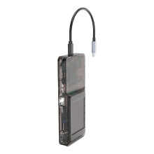 USB-C-Dock, 8 Ports, 4K-Videoausgang, Gigabit-Ethernet, schnelle