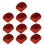 Ensemble complet de 10 touches transparentes, capuchons de-Rouge 1