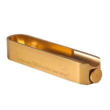 Portable Cigar Humidor Metal Cigar Ashtray with Punch Tool Ash Slot Single Cigar Holder Ash Tray Outside Travel Ashtray for Men Gift Cigar Box(Gold)