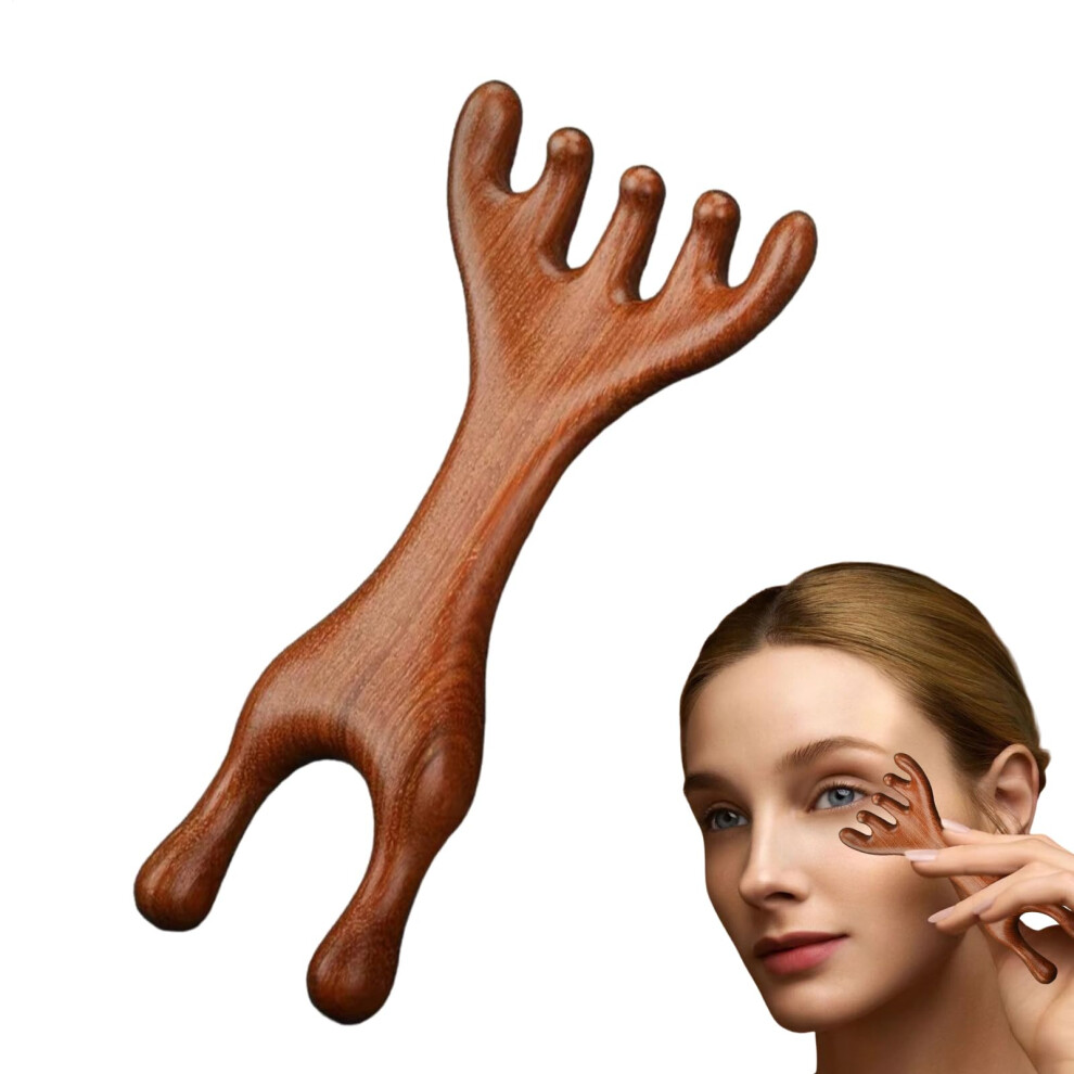 Unisex Wooden Head Scraper, Sandalwood Scalp Comb, Wood Therapy Stress Relief