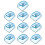 Full 10key Set Transparents Layer MX Compatible Keycaps-Blue 1