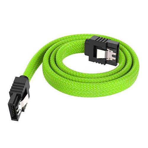 Schnelle Geschwindigkeit SATAIII 6 Gbit/s Kabel Nylons-Grasgrün