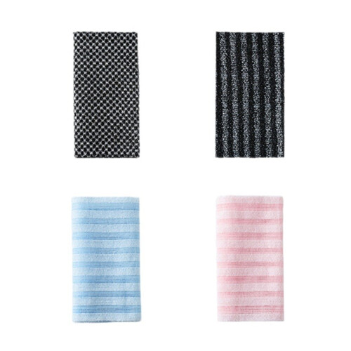 Serviette de bain exfoliante douce, modèles longs-Rayures bleues 1