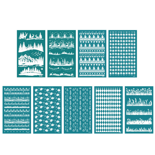 Holiday Ceramics Template Set Reusable Paper Materials-SY202 1