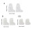 5 Pair Elastic Water Resistant Shoe Shield Clear-Short style 4
