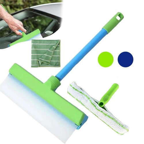 MultiPurpose Window Squeegee Kits Flexible Handle Smooth-Blue 2