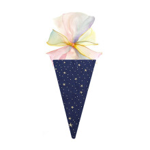 Cloth Ice Cream Cone Decoration For Children Party-Deep Blue