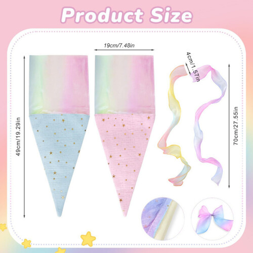 Multipurpose Ice Cream Cone with Ribbon Bowknot-Green 2