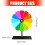 Roue rotative de 10.6 pouces, 12 fentes de couleur, roue de prix 3