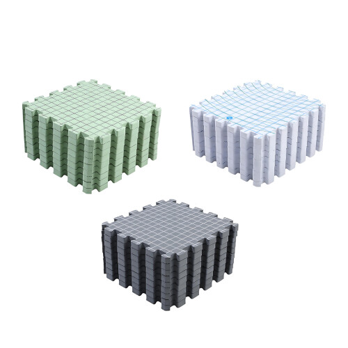 9Pcs Knitting Blocking Board 12x12Inch Gridded Knit-White 1