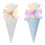 Cadeau en tissu de cornet de crème glacée, décorations de-Blanc 6