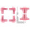 Supports en acier inoxydable pour structure portative-rose 1