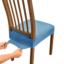 Flexible Waterproof Chair Seat Cover Nonslip Design-Blue
