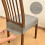 Waschbarer, elastischer Esszimmerstuhl-Sitzbezug-Flacher Moka 7