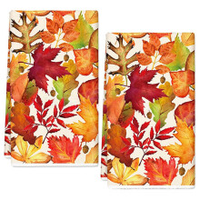 2-pack Thanksgiving-keukenhanddoeken - Vaatdoeken met-Roze