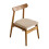 Silver Dining Chair Cover Soft Edge NonSlip Design-Light coffee 1