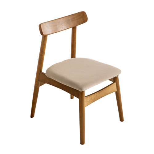 Silver Dining Chair Cover Soft Edge NonSlip Design-Light coffee