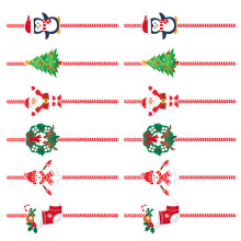 Weihnachtsparty-Papierstrohhalme, Einweg-Trinkgeschirr,