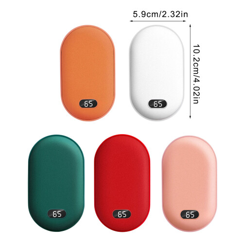 Pocket Sized Hand Warmer 3000mAh Battery Rapid Heating-Orange 2