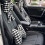 Checkered Bowknot Car Headrest Lumbar Support-Pink Head pillow 6