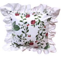 Taie d'oreiller minimaliste à fleurs, tissu en velours-2