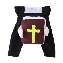 Pet Halloween Priest Costume Polyester Fabric Fun Stand Up-XL