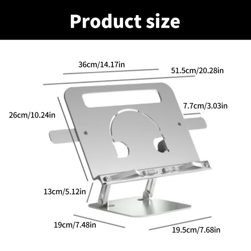Support d'ordinateur Portable en aluminium léger, élévateurs 2