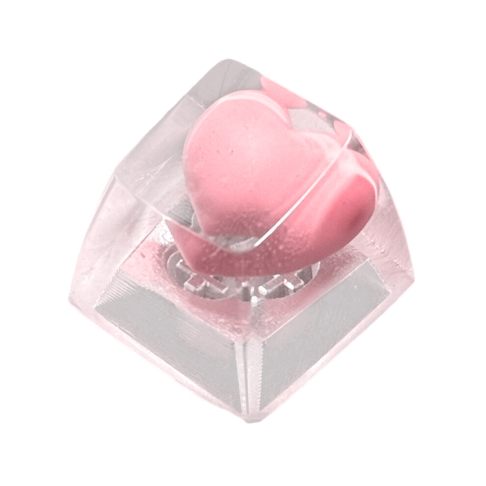 Colorful Heart Keycap Handmade Sa Profile Esc Keycaps-Deep Pink 7704000839754