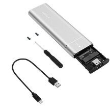 Externes M.2-Gehäuse für NVMe-Laufwerke, USB 3.1-Silber 10 GB