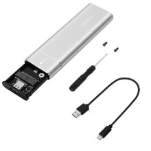 Aluminiumgehäuse M.2 NVMe-Gehäuse USB 3.1 Gen 2 10-Silber 5 GB