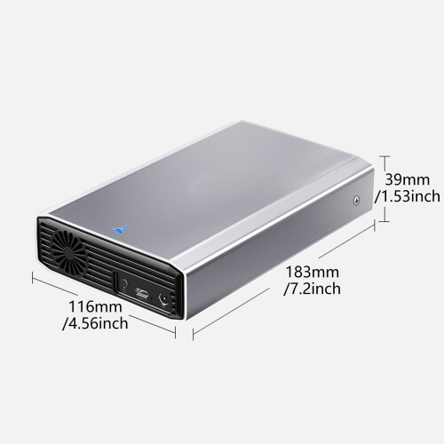 Boîtier de disque dur 5 Gbit/s avec ventilateur de 2
