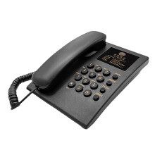 Fixed Landline Telephone Home Office Phone with Redial-Black