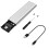 Aluminum M.2 Case Enclosure Adapter-Silver With 2 in 1 cable 1