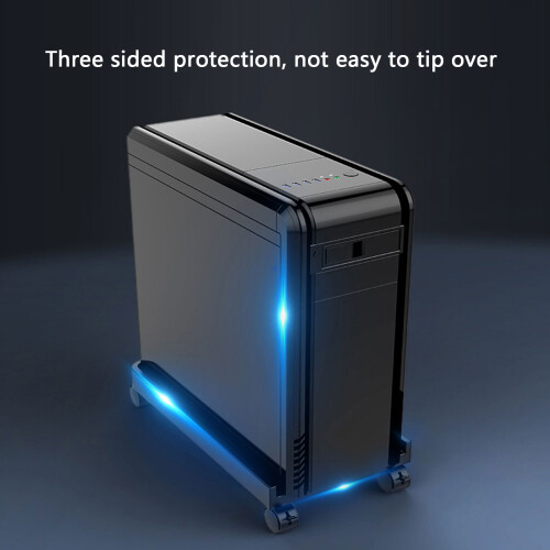 Computer Tower Mount with Integrated Heat Vents and Side Panel 2