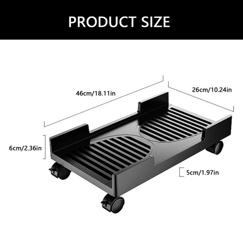 Computer Tower Mount with Integrated Heat Vents and Side Panel 1