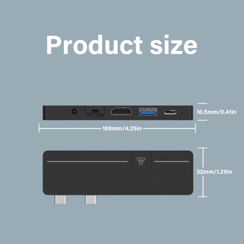Moyeux d'adaptateur USB C pour sortie Pro9/8/X 4K USB3.0 2